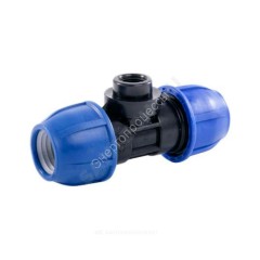 Тройник компрессионный ПЭ Дн 63х1 1/4"х63 ВР Ру10 RTP (РосТурПласт) 21876