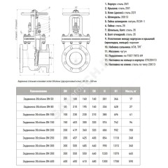 Задвижка клиновая сталь газ 30с64нж Ду 300 Ру25 фл МЗТА