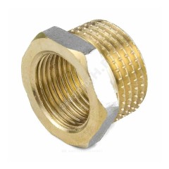 Футорка латунь никель Ду 32х20 (1 1/4"х3/4") НР/ВР 9024 ГОСТ 32585-2013 Aquasfera 9024-06