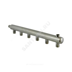 Коллектор нержавеющая сталь Ду 40 1 1/2" НР на 9 вых 3/4" НР м/о 150мм Элит-Металл 3408