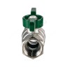 Кран шаровой латунь хром R251W Ду 32 Ру35 ВР бабочка зеленая Giacomini R251WX026