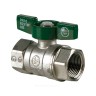 Кран шаровой латунь хром R251W Ду 32 Ру35 ВР бабочка зеленая Giacomini R251WX026
