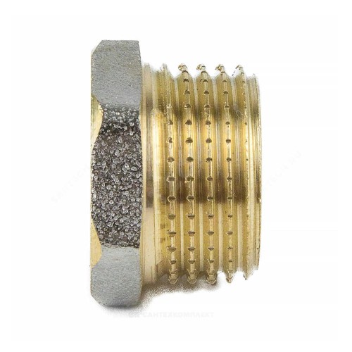 Футорка латунь никель Ду 40х25 (1 1/2"х1") НР/ВР 9024 ГОСТ 32585-2013 Aquasfera 9024-09