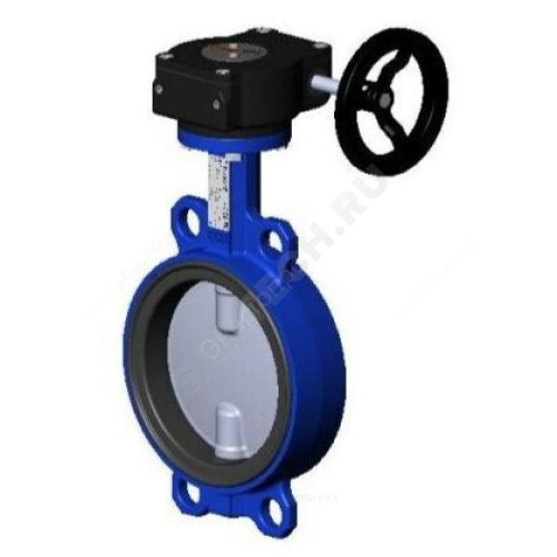 Затвор дисковый поворотный чугун VPI4449-08EP Ду 125 Ру16 межфл с редуктором диск нерж манжета EPDM Tecofi VPI4449-08EP0125