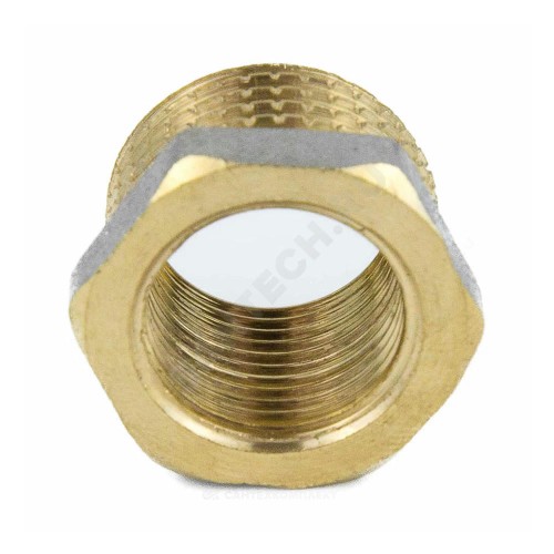 Футорка латунь никель Ду 40х32 (1 1/2"х1 1/4") НР/ВР 9024 ГОСТ 32585-2013 Aquasfera 9024-12
