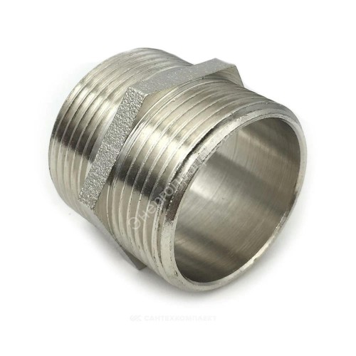 Ниппель латунь никель Ду 50 (2") НР SantechSystems