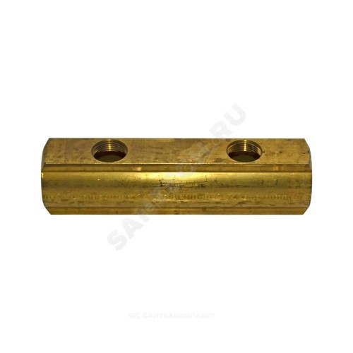 Коллектор латунь 1 1/4" ВР/ВР на 6 вых 3/4" ВР м/о 100мм R582A Giacomini R582AY006