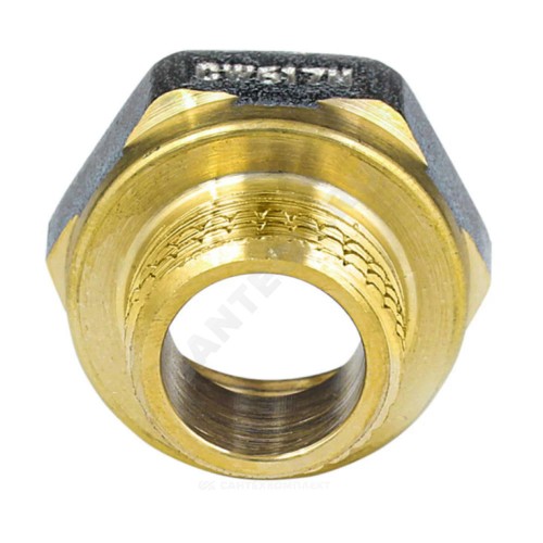 Переход латунь никель реборда Ду 20х15 (3/4"х1/2") ВР/НР 9021 ГОСТ 32585-2013 Aquasfera 9021-01