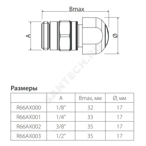 Кран Маевского латунь R66A Ду 10 Ру10 G3/8" НР с колпачком Giacomini R66AX002