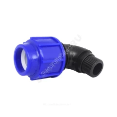 Отвод компрессионный ПЭ Дн 20х3/4"х90гр НР ТПК-АКВА 50012034