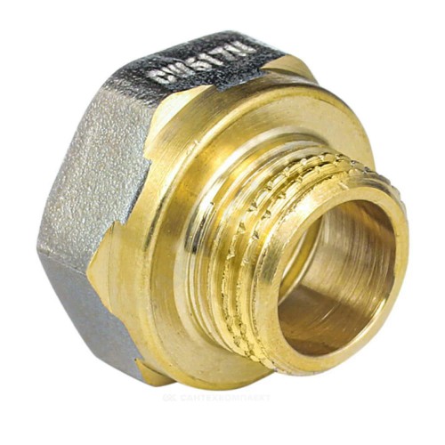 Переход латунь никель реборда Ду 25х20 (1"х3/4") ВР/НР 9021 ГОСТ 32585-2013 Aquasfera 9021-03