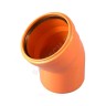 Отвод НПВХ коричневый Дн 110х87гр б/нап в/к Агригазполимер