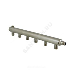 Коллектор нержавеющая сталь Ду 40 3/4" НР на 4 вых 1/2" НР м/о 100мм Элит-Металл 5102