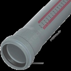 Труба PP-H с раструбом серая HT HTEM Дн 110х2,7 б/нап L=0,315м в/к Ostendorf 115017
