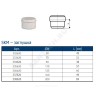 Заглушка PP-MD бесшумная светло-серая Skolan dB SKM Дн 78 (DN70) б/нап Ostendorf 333620