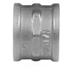 Муфта латунь никель Ду 15 (1/2") ВР 9018 ГОСТ 32585-2013 Aquasfera 9018-01