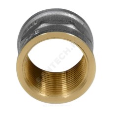 Муфта латунь никель Ду 15 (1/2") ВР 9018 ГОСТ 32585-2013 Aquasfera 9018-01