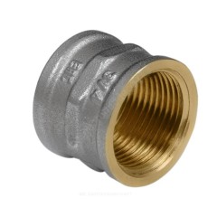 Муфта латунь никель Ду 20 (3/4") ВР 9018 ГОСТ 32585-2013 Aquasfera 9018-02