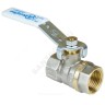 Кран шаровой латунь никель 1101 Standard Ду 15 Ру40 ВР полнопроходной рычаг белый Aquasfera 1101-01
