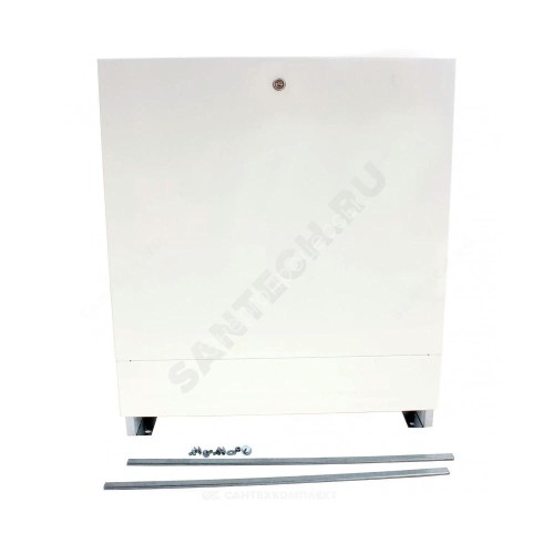 Шкаф коллекторный встраиваемый сталь ШРВ-4 853х120-190х650-730мм RAL 9016 (Белый) STAHLMANN SCC-0002-001112