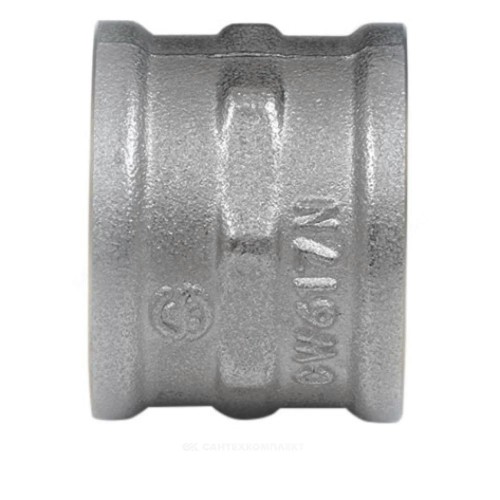Муфта латунь никель Ду 50 (2") ВР 9018 ГОСТ 32585-2013 Aquasfera 9018-06
