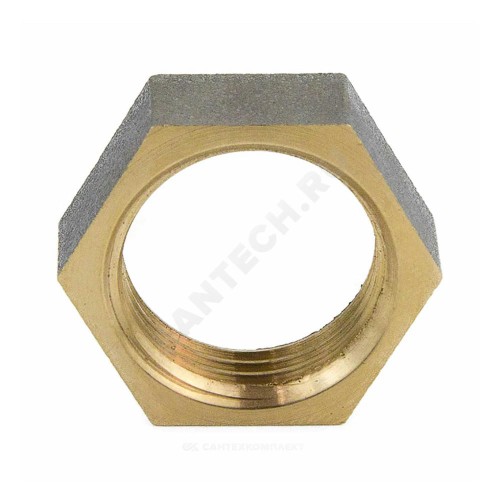 Контргайка латунь никель Ду 25 (1") ВР 9020 ГОСТ 32585-2013 Aquasfera 9020-03