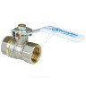 Кран шаровой латунь никель 1101 Standard Ду 50 Ру16 ВР полнопроходной рычаг белый Aquasfera 1101-06