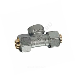 Тройник МП латунь хром обжим Дн 20х1/2"х20 ВР R566AM Giacomini R569MX057