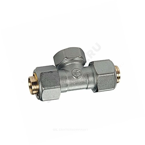 Тройник МП латунь хром обжим Дн 26х3/4"х26 ВР R566AM Giacomini R569MX062