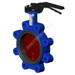 Затвор дисковый поворотный чугун VPI4648-02EP Ду 250 Ру16 с резьб проушинами с рукояткой диск чугун манжета EPDM Tecofi VPI4648-02EP0250
