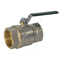 Кран шаровой латунь хром R250W Ду 32 Ру35 ВР рычаг зеленый Giacomini R250WX026