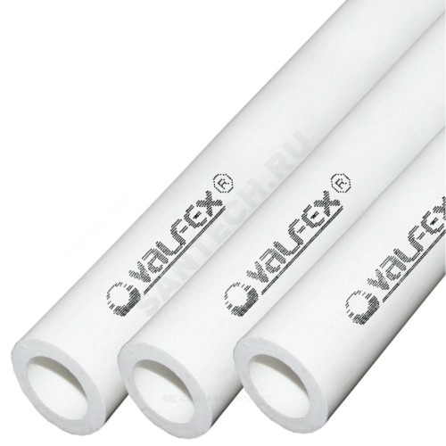 Труба PP-R белая Дн 20х3,4 Ру20 SDR6 Т<80С L=2м VALFEX 101020202
