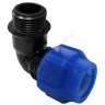 Отвод компрессионная ПЭ Дн 50х1 1/2"х90гр НР Ру16 VALFEX 1210012450112