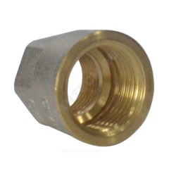 Муфта латунь никель переходная Ду 40х32 (1 1/2"х1 1/4") ВР/ВР 9019 ГОСТ 32585-2013 Aquasfera 9019-08
