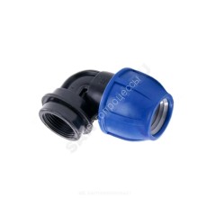 Отвод компрессионный ПЭ Дн 63х1 1/4"х90гр ВР Ру10 RTP (РосТурПласт) 22065