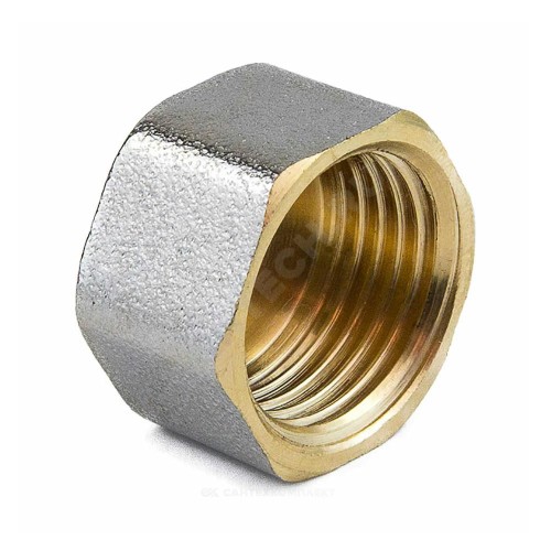 Заглушка латунь никель Ду 15 (1/2") ВР 9016 ГОСТ 32585-2013 Aquasfera 9016-01