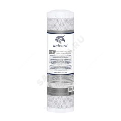 Картридж активированный уголь 1 мкм Slim Line 10" Unicorn FCBL