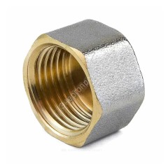 Заглушка латунь никель Ду 25 (1") ВР 9016 ГОСТ 32585-2013 Aquasfera 9016-03