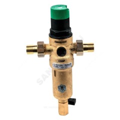 Фильтр сетчатый T-образный латунь Ду 15 Ру25 Тмакс=70 oC G1/2" НР FK06 с регулятором давления Honeywell-Braukmann FK06-1/2"AAM