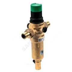 Фильтр сетчатый T-образный латунь Ду 15 Ру25 Тмакс=70 oC G1/2" НР FK06 с регулятором давления Honeywell-Braukmann FK06-1/2"AAM
