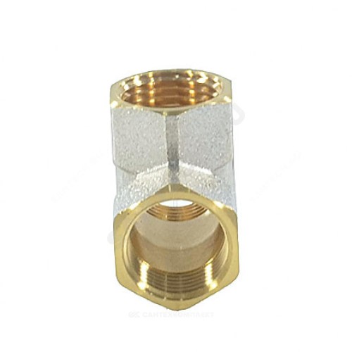 Тройник латунь никель Ду 15 (1/2") ВР/ВР 9007 ГОСТ 32585-2013 Aquasfera 9007-01