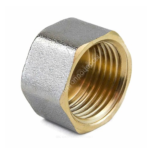 Заглушка латунь никель Ду 32 (1 1/4") ВР 9016 ГОСТ 32585-2013 Aquasfera 9016-04