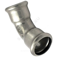 Отвод сталь нерж AISI 316L 45гр Дн 42 Ру16 пресс Inoxpres RM 181042450