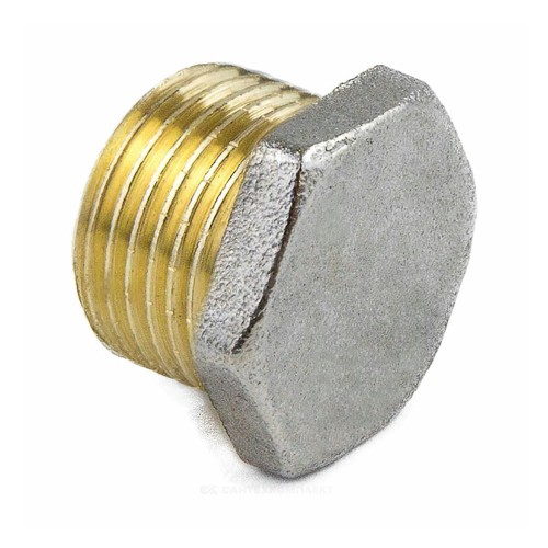 Заглушка латунь никель Ду 15 (1/2") НР 9017 ГОСТ 32585-2013 Aquasfera 9017-01