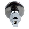 Кран шаровой латунный бытовой хром угловой 1043 G1/2" Ру10 НР бабочка с отражателем Aquasfera 1043-02