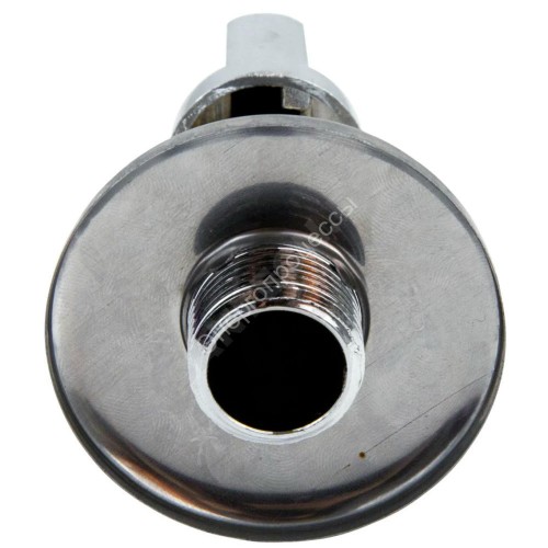 Кран шаровой латунный бытовой хром угловой 1043 G1/2" Ру10 НР бабочка с отражателем Aquasfera 1043-02