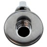 Кран шаровой латунный бытовой хром угловой 1043 G1/2" Ру10 НР бабочка с отражателем Aquasfera 1043-02