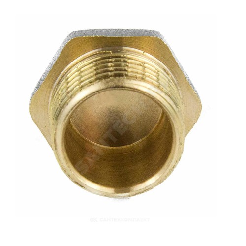 Заглушка латунь никель Ду 20 (3/4") НР 9017 ГОСТ 32585-2013 Aquasfera 9017-02