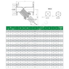 Фильтр сетчатый Y-образный чугун Ду 350 Ру16 фл F4240A Tecofi F4240A-0350