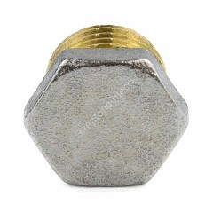 Заглушка латунь никель Ду 50 (2") НР 9017 ГОСТ 32585-2013 Aquasfera 9017-06